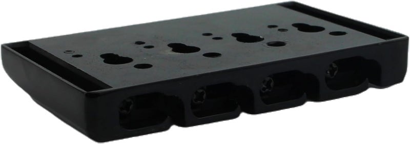 guyker Bass Guitar Bridge, 4 String Fixed Bridges String Space 19mm Replacement for Jazz Bass or Precision Instruments (GB404, Black) - Image 4